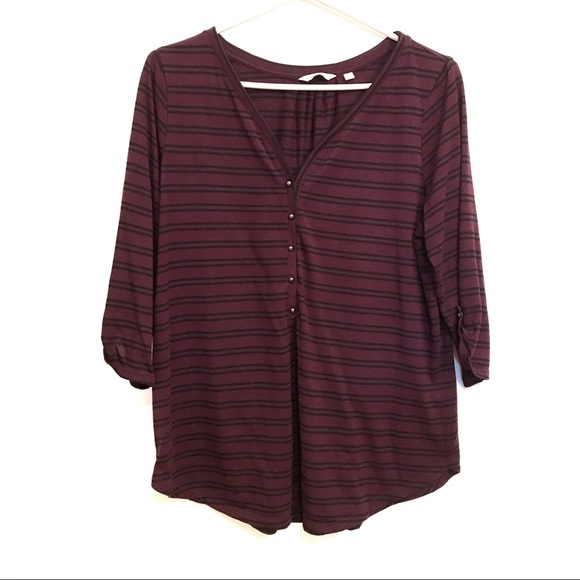 Reitmans Tops - Reitmans Deep Purple 3/4 sleeve Top